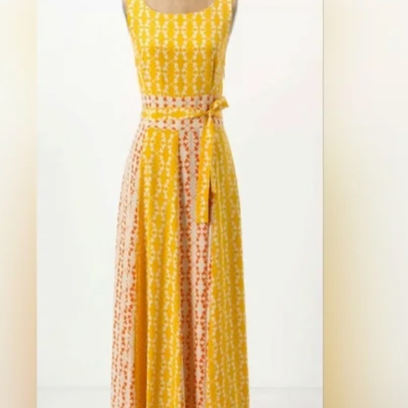 Charlotte by Charlotte Taylor Silk Maxi Hummingbird Dress, Anthropologie, Size 6 - Picture 2 of 7